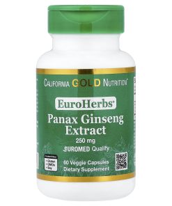 California Gold Nutrition, EuroHerbs®, Panax Ginseng Extract, Euromed Quality, 250 mg, 60 Veggie Capsules
