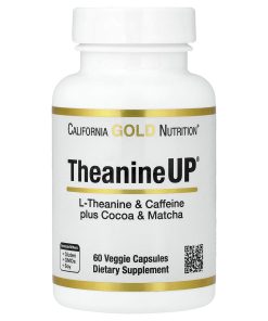 California Gold Nutrition, TheanineUP®, L-Theanine & Caffeine Plus Cocoa and Matcha, 60 Veggie Capsules