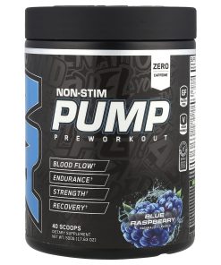ABE, Non-Stim Pump Pre Workout, Blue Raspberry , 17.63 oz (500 g)