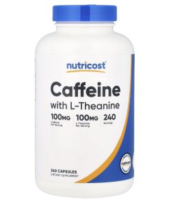 Nutricost, Caffeine with L-Theanine, 240 Capsules