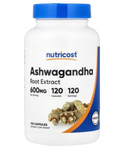 Nutricost, Ashwagandha Root Extract, 600 mg, 120 Capsules