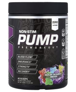 ABE, Non-Stim Pump Pre Workout, Sour Gummy Bear, 17.63 oz (500 g)