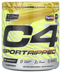 Cellucor, C4 Sport Ripped, Pre-Workout, Popsicle®, Hawaiian Pineapple, 9.5 oz (270 g)