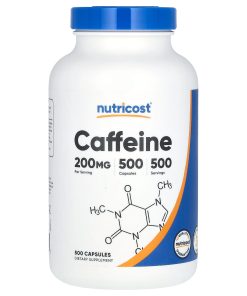 Nutricost, Caffeine, 200 mg, 500 Capsules