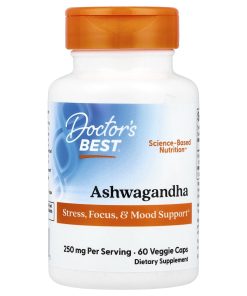 Doctor's Best, Ashwagandha, 60 Veggie Caps (125 mg per Capsule)