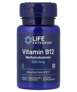 Life Extension, Vitamin B12, Methylcobalamin, 500 mcg, 100 Vegetarian Lozenges